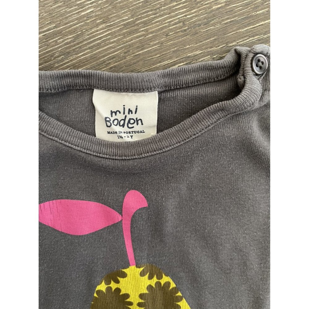 Mini Boden Toddler Girls Pear Logo Long Sleeve Shirt Sz 18-24m - Picture 3 of 3